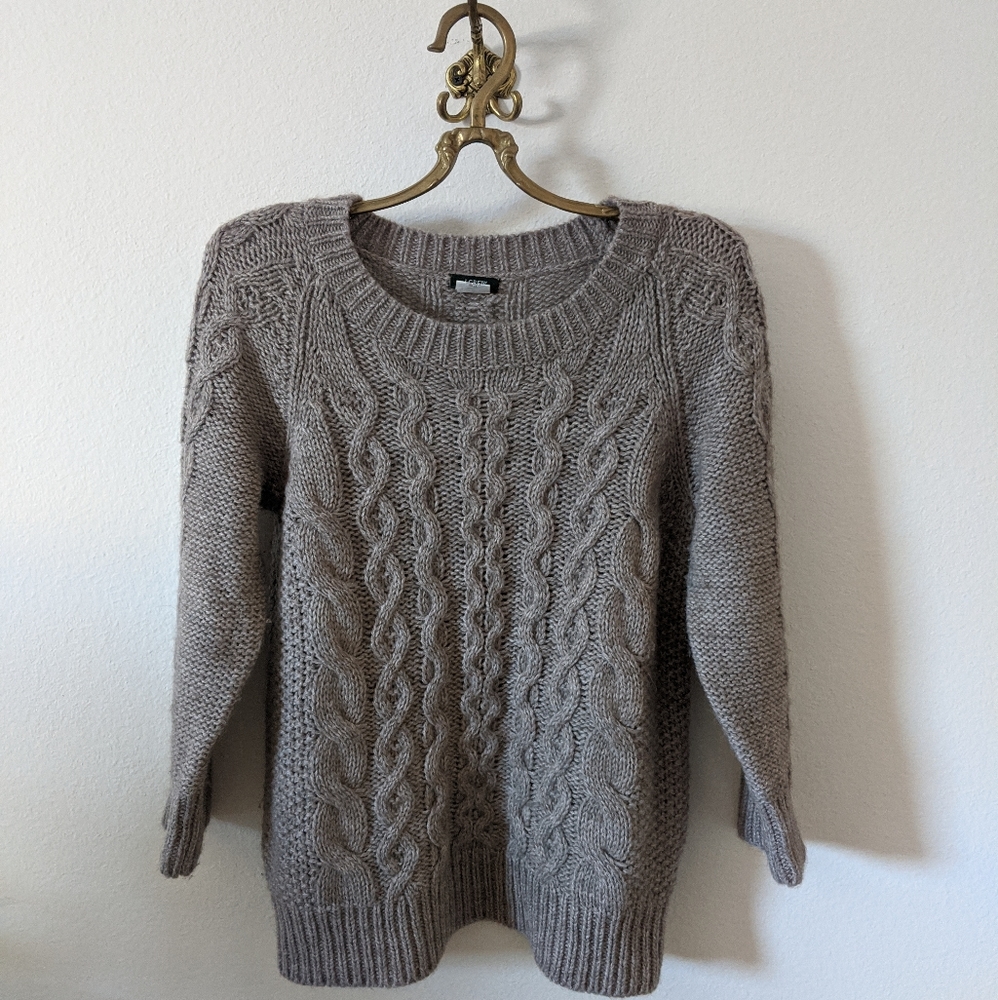 JCrew cabled sweater, cableknit